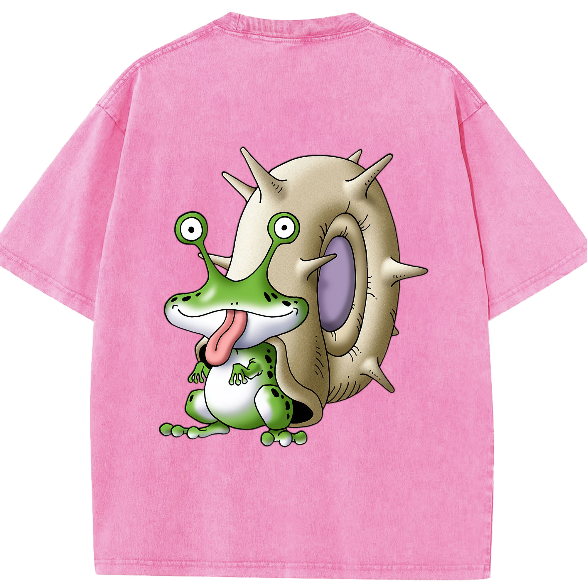 （画像用） ドラゴンクエスト Doragon Kuesuto Dragon Quest 綿100% ヴィンテージ風 半袖Tシャツ（背面プリント）